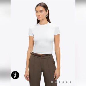 Cuts Clothing Slim White Tomboy Tee Medium